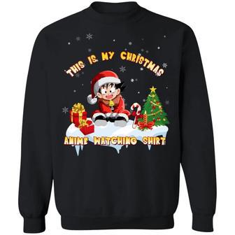 This Is My Christmas Anime Watching Shirt Goten Of Dragon Ball Sweatshirt All Day Tee | Favorety UK