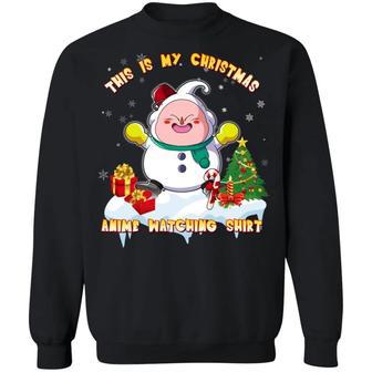 This Is My Christmas Anime Watching Shirt Majin Boo Of Dragon Ball Sweatshirt All Day Tee | Favorety AU