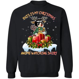 This Is My Christmas Anime Watching Shirt Rock Lee of Naruto Sweatshirt All Day Tee | Favorety