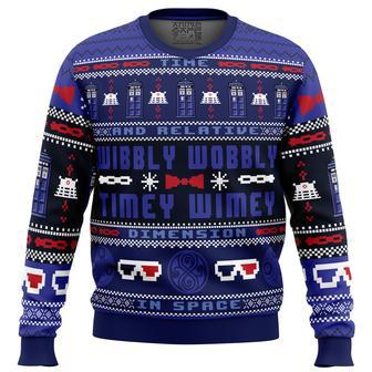 Timey Wimey Doctor Who Ugly Christmas Sweater | Favorety