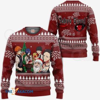 Tokyo Ghoul Anime Red Custom Gift For Fan Anime Christmas Ugly Sweater | Favorety AU