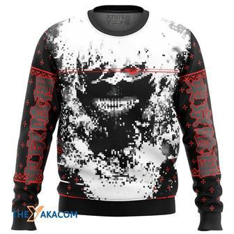 Tokyo Ghoul Kaneki Splatter Custom Gift For Fan Anime Christmas Ugly Sweater | Favorety