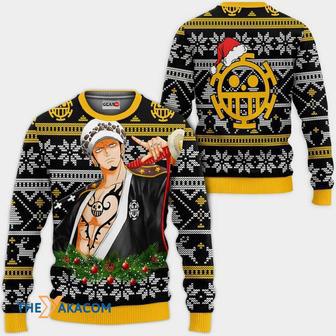 Trafalgar Law One Piece Anime BlackYellow Custom Gift For Fan Anime Christmas Ugly Sweater | Favorety AU