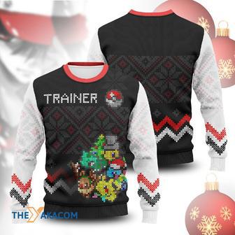 Trainer Pokemon League Pixel Manga Anime Gift Ugly Christmas Sweater | Favorety DE