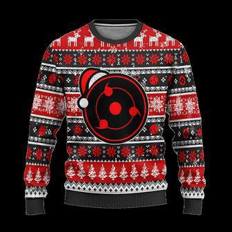 Uchiha Sharingan Anime Ugly Christmas Sweater Naruto Xmas Gift | Favorety AU