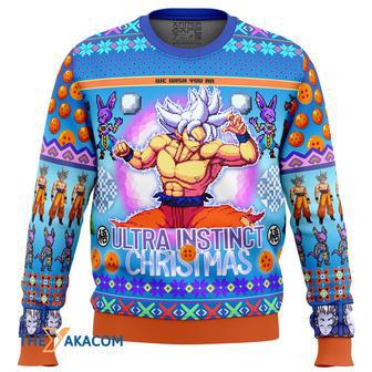 Ultra Instinct Goku Dragon Ball Super Gift For Fan Anime Christmas Ugly Sweater | Favorety DE