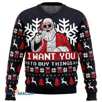 Uncle Santa Claus Custom Gift For Fan Anime Christmas Ugly Sweater | Favorety