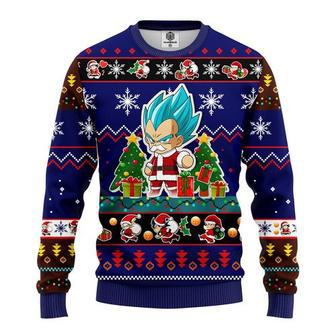 Vegeta Blue Anime Dragon Ball Christmas Ugly Christmas Sweater | Favorety