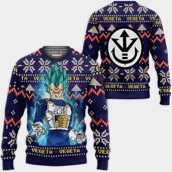 Vegeta Blue Christmas Sweater Custom Anime Dragon Ball Xmas Gifts | Favorety DE