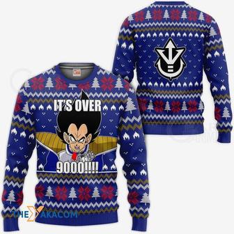 Vegeta It's Over Funny DBZ Custom Gift For Fan Anime Christmas Ugly Sweater | Favorety AU