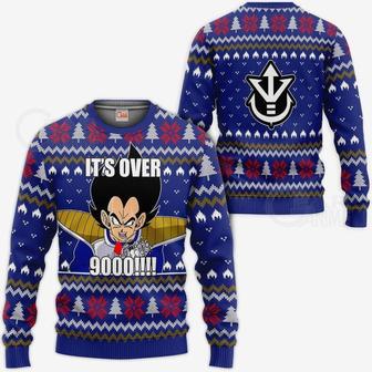 Vegeta Ugly Christmas Sweater It's Over Funny DBZ Xmas Gift | Favorety UK