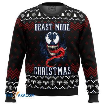 Venom Beast Mode Christmas Gift For Fan Anime Christmas Ugly Sweater | Favorety UK