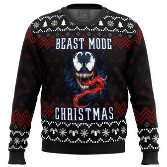 Venom Beast Mode Christmas Ugly Christmas Sweater | Favorety