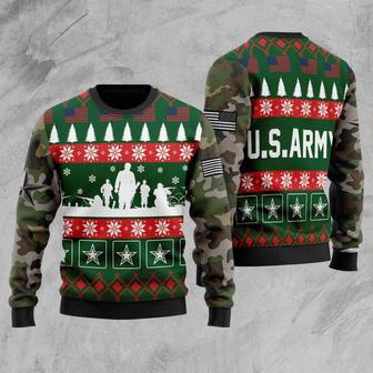 Veteran Sweater United States Army Camo Green Veteran Christmas Ugly Sweater | Favorety AU