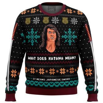 What does Katana mean Samurai Cop Ugly Christmas Sweater | Favorety