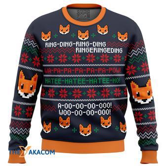 What does the Fox say Gift For Fan Anime Christmas Ugly Sweater | Favorety DE