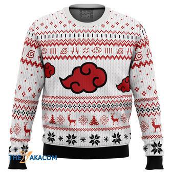 White Christmas Akatsuki Custom Gift For Fan Anime Christmas Ugly Sweater | Favorety AU