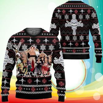 Whitebeard Pirates Ugly Christmas Sweater Anime One Piece Xmas Gifts | Favorety AU