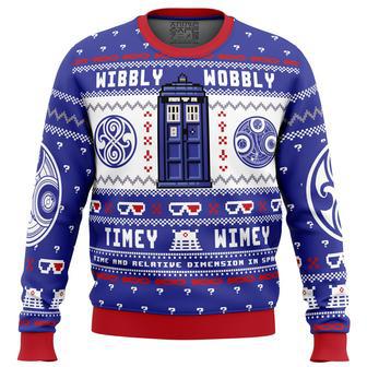 Wibbly Wobbly Doctor Who Ugly Christmas Sweater | Favorety AU