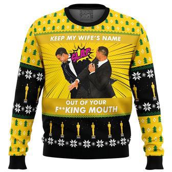 Will Smith Slaps Chris Rock Meme Ugly Christmas Sweater | Favorety DE