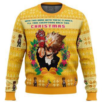 With This Hand With These Flames Katekyo Hitman Reborn Ugly Christmas Sweater | Favorety CA