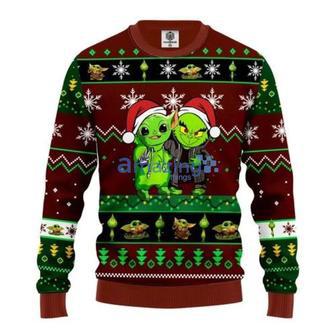 Yoda And Grinch Christmas Ugly Wool Sweater Christmas Gift For Kid Adult | Favorety DE