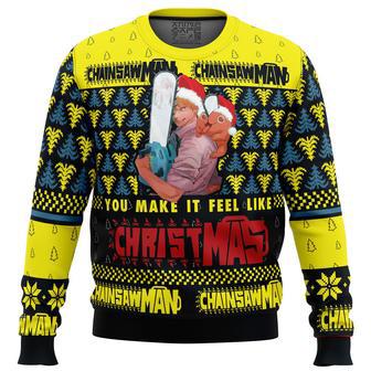 You Make It Fell Like Christmas Chainsaw Man Ugly Christmas Sweater | Favorety UK