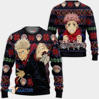 Yuji Itadori Custom Anime Jujutsu Kaisen Gift For Fan Anime Christmas Ugly Sweater | Favorety UK