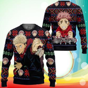 Yuji Itadori Ugly Christmas Sweater Anime Jujutsu Kaisen Xmas Gifts | Favorety DE