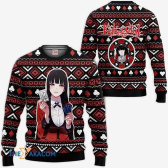 Yumeko Jabami Custom Anime Kakegurui Gift For Fan Anime Christmas Ugly Sweater | Favorety UK