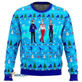 Yuri on Ice The Top Ice Skaters Gift For Fan Anime Christmas Ugly Sweater | Favorety AU