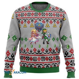 Zelda and Link Custom Gift For Fan Anime Christmas Ugly Sweater | Favorety CA