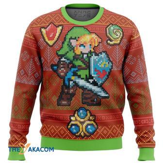 Zelda Link Gems Gift For Fan Anime Christmas Ugly Sweater | Favorety