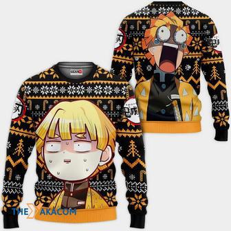 Zenitsu Kimetsu no Yaiba Anime Custom Gift For Fan Anime Christmas Ugly Sweater | Favorety AU