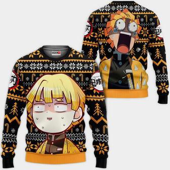 Zenitsu Ugly Christmas Sweater Custom Anime Kimetsu Xmas Gifts For Fan | Favorety AU