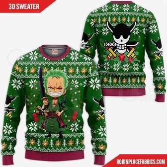 Zoro Chibi Ugly Christmas Sweater One Piece Anime Xmas | Favorety