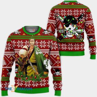 Zoro Custom One Piece Anime Gift For Fan Anime Christmas Ugly Sweater | Favorety CA