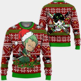 Zoro Ugly Christmas Sweater Custom One Piece Anime Xmas Gifts | Favorety DE