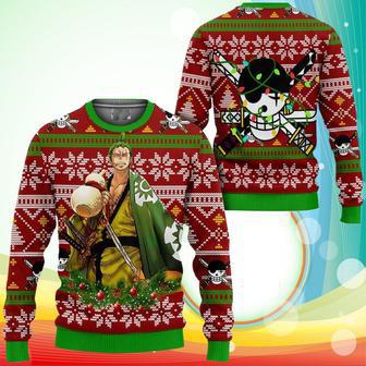 Zoro Ugly Christmas Sweater Wano One Piece Anime Xmas Gifts | Favorety AU