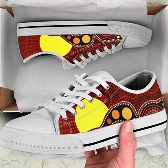 Aboriginal Shoes Australia Colourful Painting Art Low Top Shoes - Monsterry