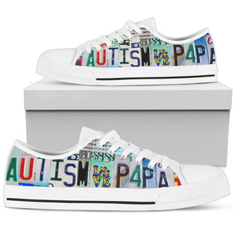Autism Papa Low Top Shoes - Monsterry