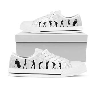 Golf Lovers White Low Top Shoes - Monsterry DE