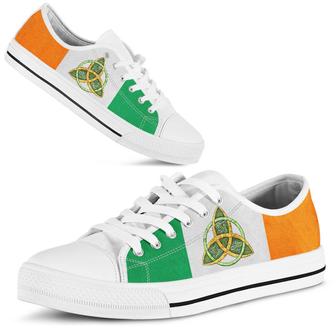 Irish Circle White Limited Low Top Shoes - Monsterry