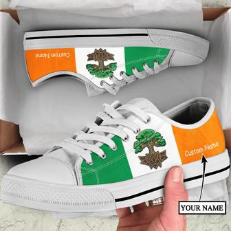 Irish St.Patrick Tree Of Life Low Top Shoes Custom Name - Monsterry