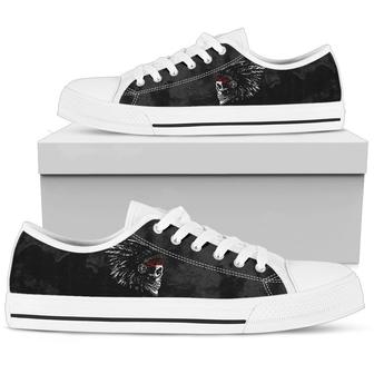 Native american skull low top shoes - Monsterry CA