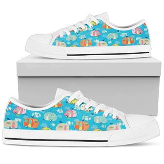 Womens Low Top White Cute Camper - Monsterry UK