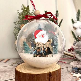 Personalized Family Photo Snow 3D Ball Christmas Ornament Gift | Mazezy AU