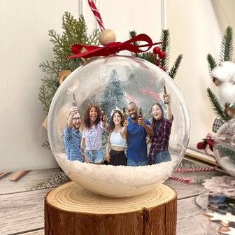 Personalized Friendship Photo Snow 3D Ball Ornament Gift for Friend | Mazezy DE