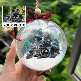 Custom Motorbike Photo Ball Ornament 3D Ball Ornament Gifts | Mazezy