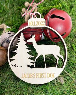Personalized Hunting Christmas Ornaments, Wood Ornament | Mazezy